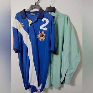 Polo Ralph Lauren Equestrian polo shirt XL & Ralph Lauren shirt sz 17.5x36